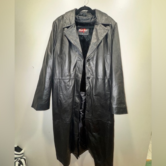 Luxury Genuine Leather Longline Coat Adjustable Tie Waist Unisex & Curvy Fit XXL - Picture 5 of 17